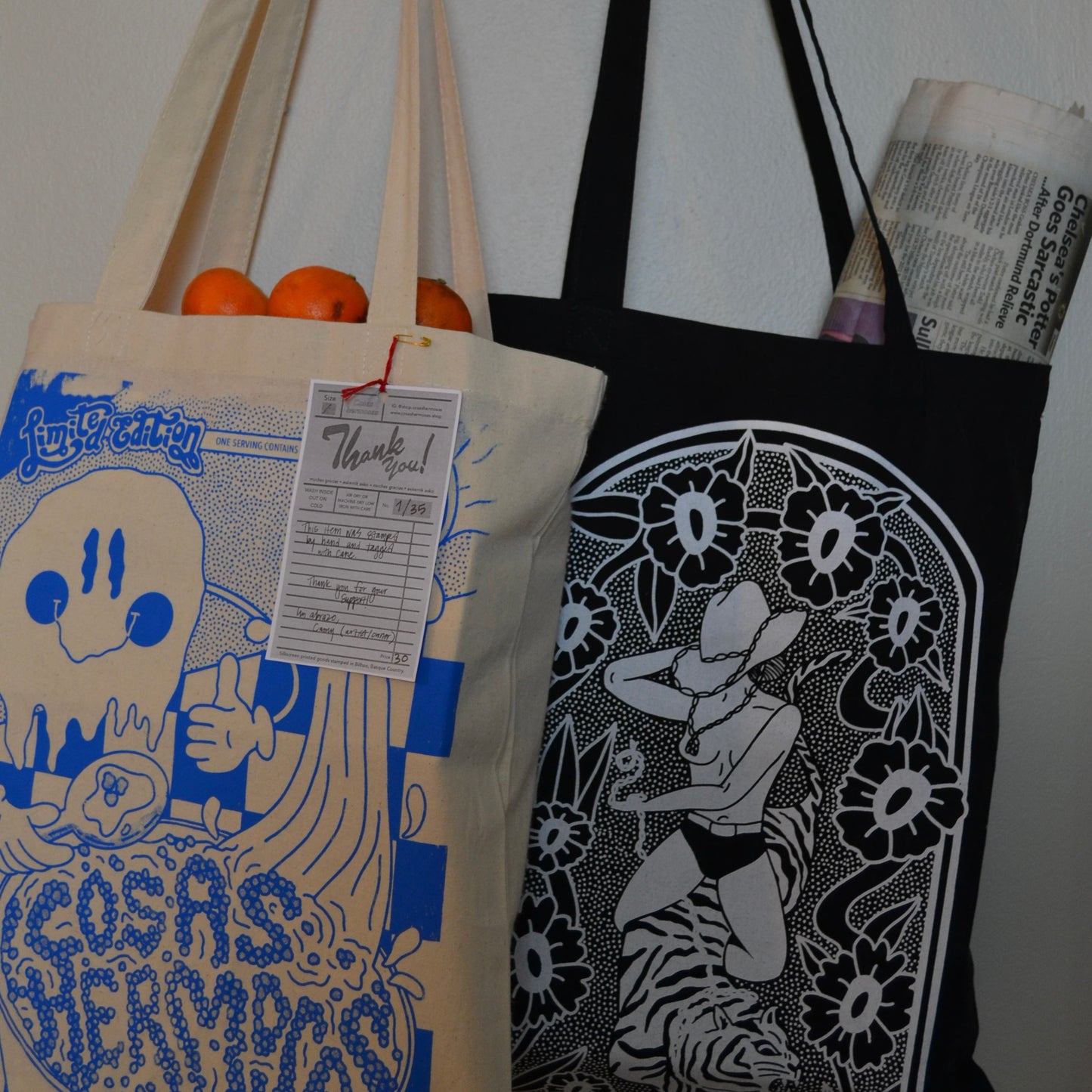 Silk Screen Printed LIMITED EDITION Canvas Tote Bag