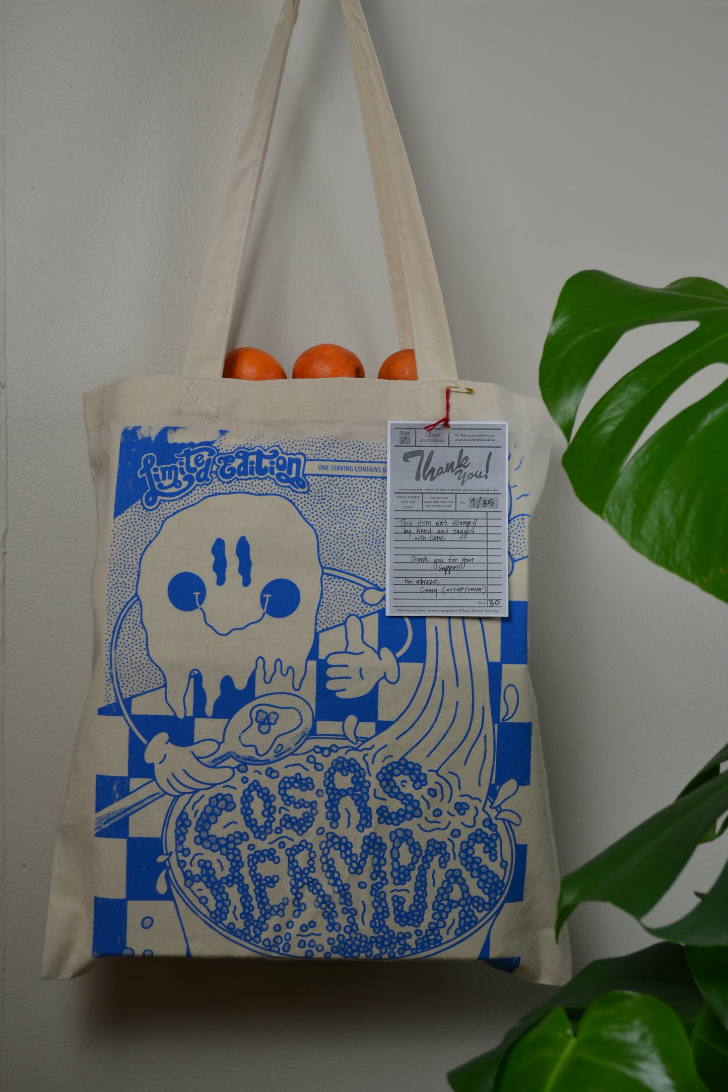 Silk Screen Printed LIMITED EDITION Canvas Tote Bag