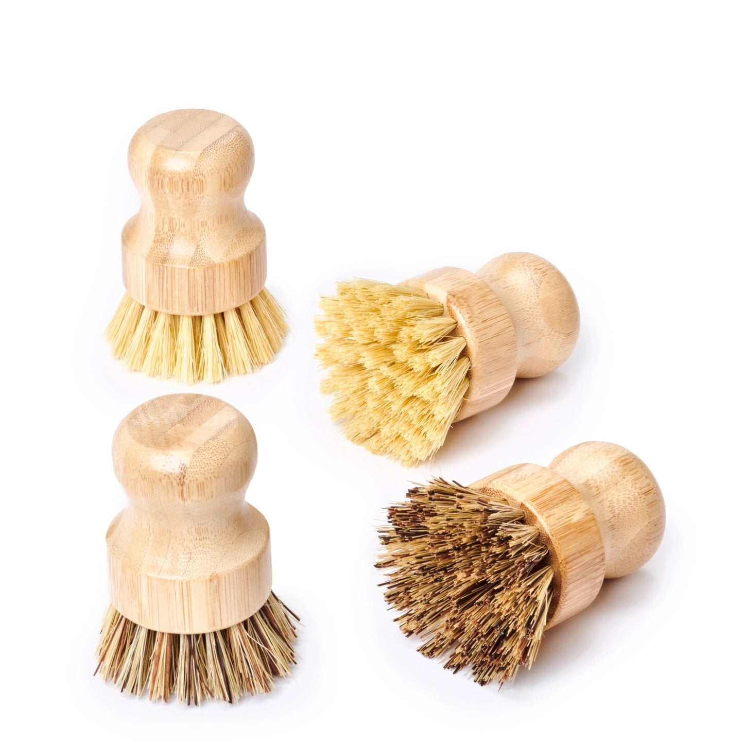 Bamboo Handle-Less Dish Scrubbing Brush (Plastic Free)