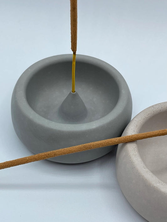 Concrete Round Incense Burner