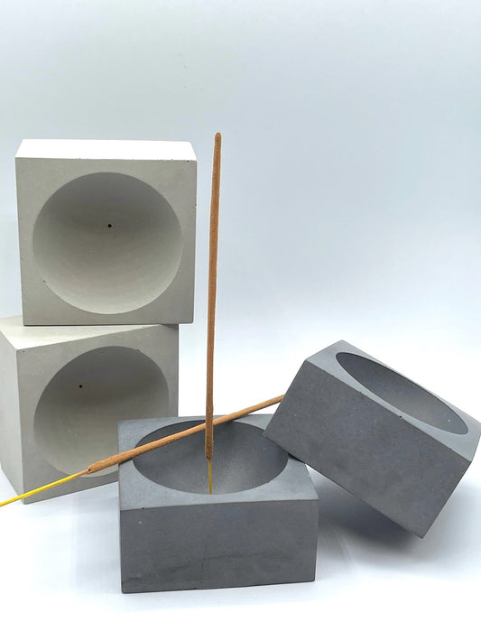 Concrete Square Incense Burner